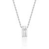 Triple Silver (W) Pave Necklace