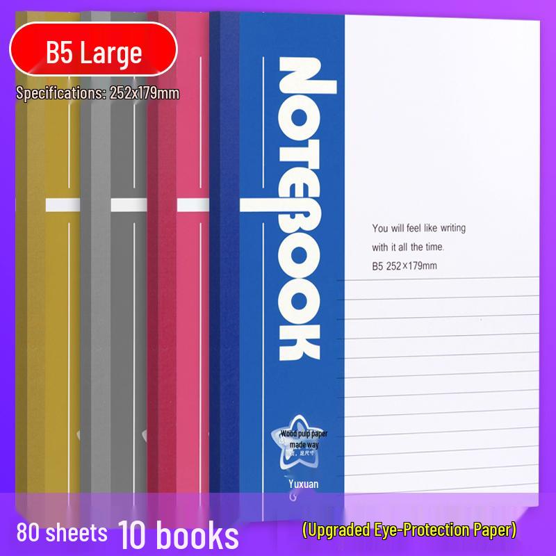 20er-Pack B5 Notizbücher mit Softcover - A5 Schreibwaren für Schüler und Tagebücher