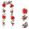 Christmas Holiday Art Garland Wall-Mounted Artificial Garland Festival Theme Multi-purpose for Front Door Tree Decoration