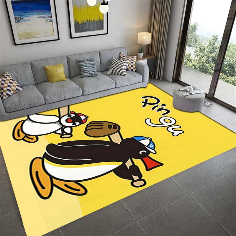 Nuovo Tappeto PINGU 2025 per Soggiorno Camera da Letto Casa Decorazione Divano, Tappetino Antiscivolo per Giochi Bambini