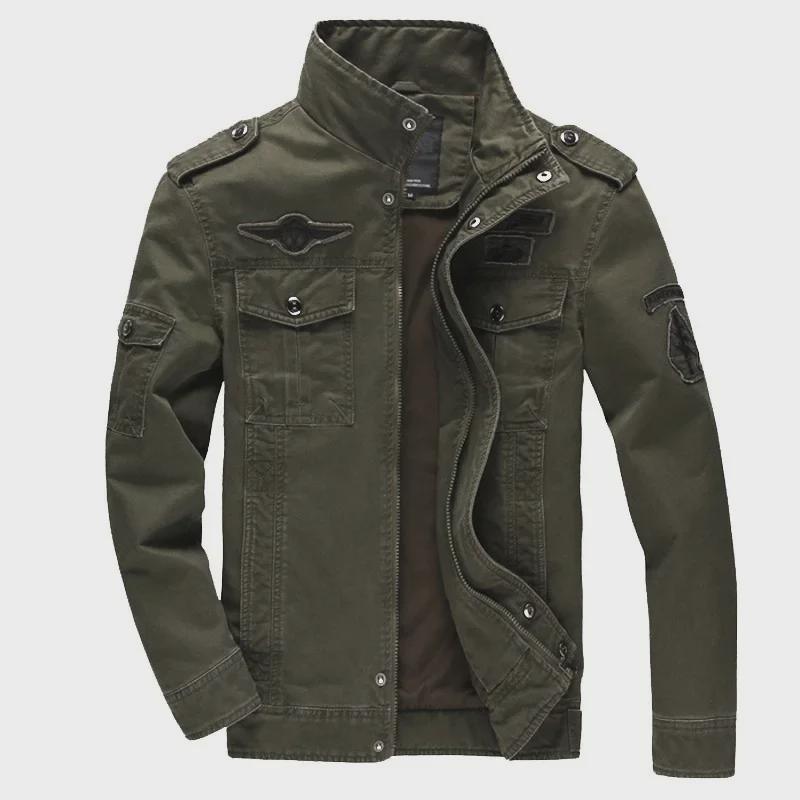 Chaqueta informal estilo militar para hombre: traje de vuelo de talla grande para deportes al aire libre y trabajo.
