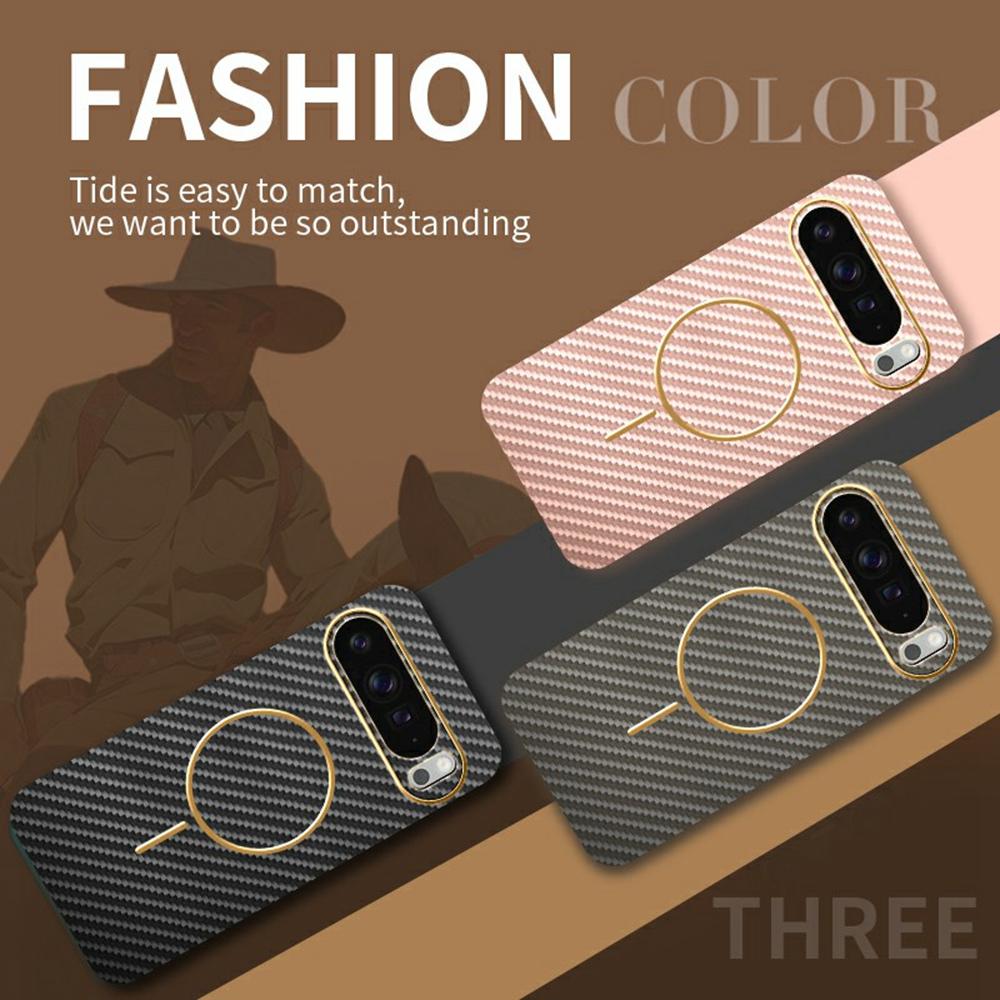 For Google Pixel 10 Pro XL Phone Case Carbon Fiber Textured Electroplated TPU Back Cover