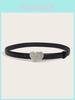 New Arrival Metal Heart-shaped Rhinestone Buckle Belt Vintage Women's Waistband Decorative Cowboy Belt