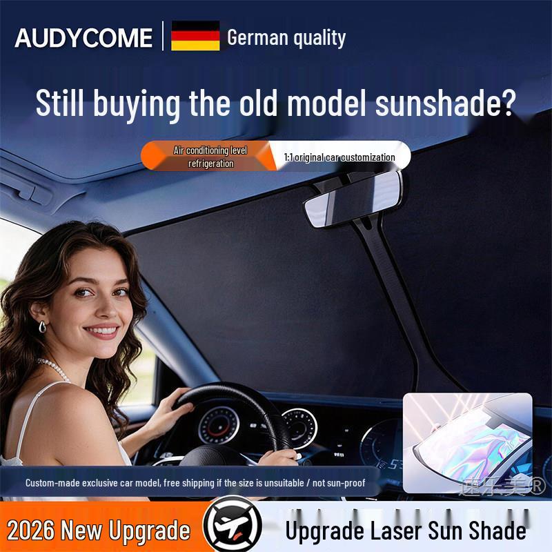 2026 Car Windshield Sunshade - New Model Sun Protection, Heat Insulation, Light-Blocking Umbrella Curtain Cover