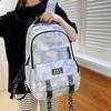 Schoolbag Graffiti Camouflage Fashion Trend Large Capacity Casual High Value Junior High School Student School Bag Backpack