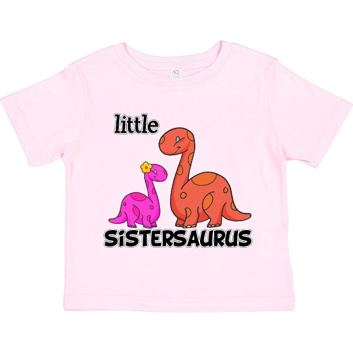 Inktastic Little Sistersaurus Toddler T-Shirt Sister Dinosaur Cute Child Kid 150