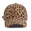 Chapeau d'hiver pour femme Motif léopard Casquette de baseball en velours côtelé Homme Rétro Snapback Chapeau Hip Hop Accessoires Coton Motif uni Chapeaux chauds