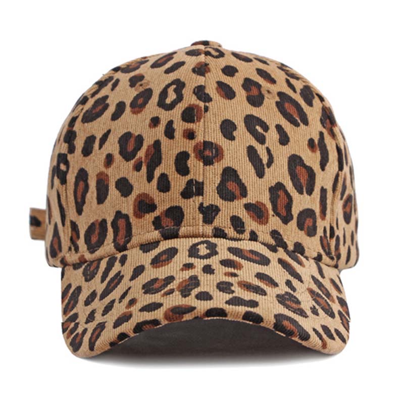 Chapeau d'hiver pour femme Motif léopard Casquette de baseball en velours côtelé Homme Rétro Snapback Chapeau Hip Hop Accessoires Coton Motif uni Chapeaux chauds