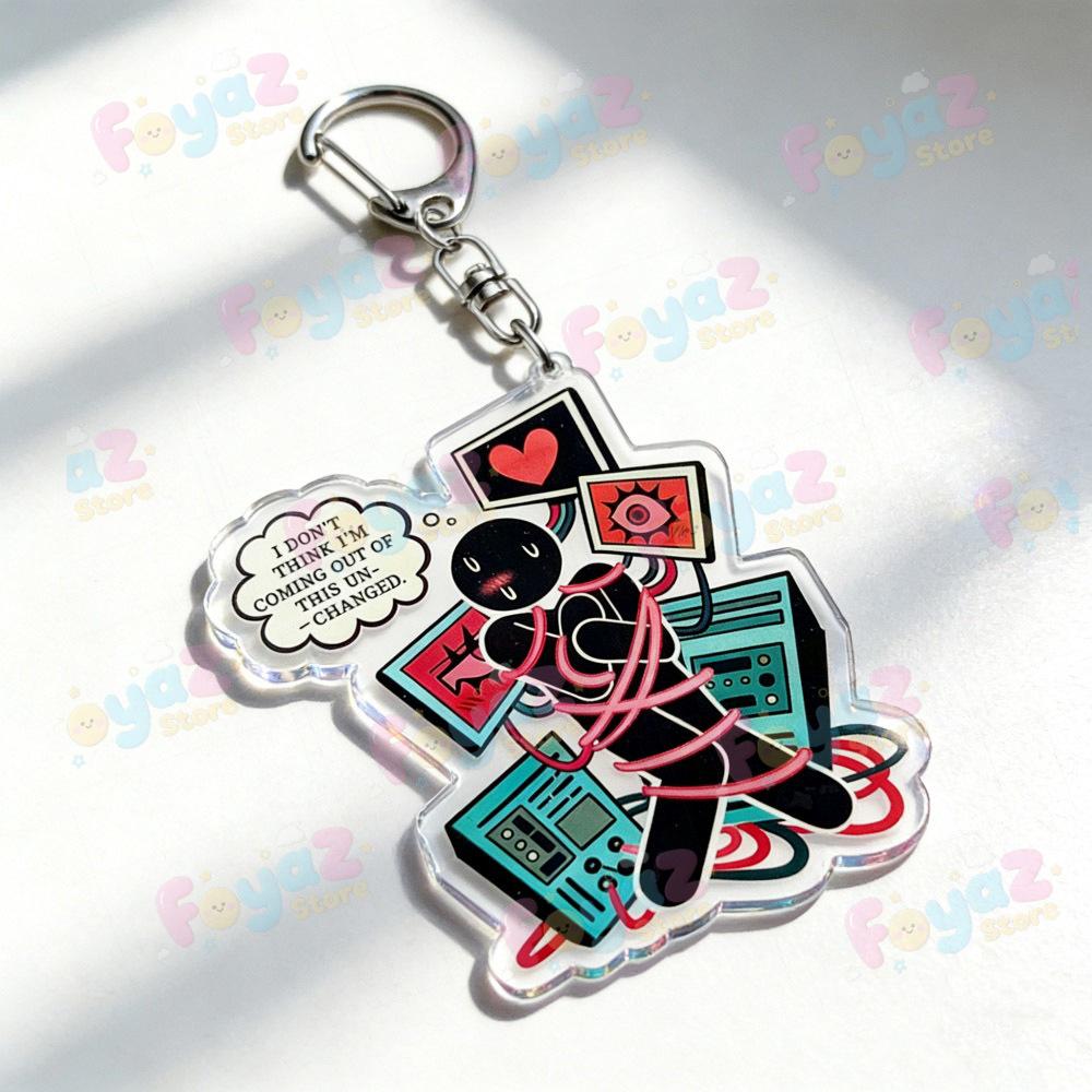

THIS MONTH ONLY! Robot Lover Keychain Accessories Bag Charms Girls Keyrings Acrylic Keychain
