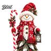 Holiday Mantle Decorations Christmas Snowman Figurine, Resin Tabletop Decoration with Hat Scarf Pine Winter Home Branches, Decor for Mantel