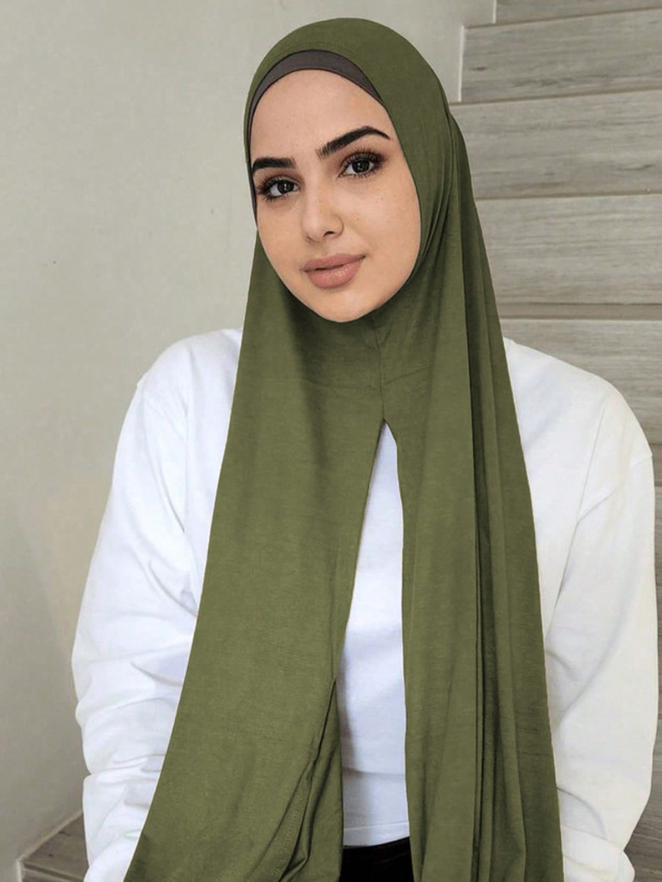 

Solid Jersey Modal Hijab Instant Hijab Scarf For Woman Muslim Hijab Shawls Ladies Long Wraps Ethnic Islamic Headband 170*85Cm