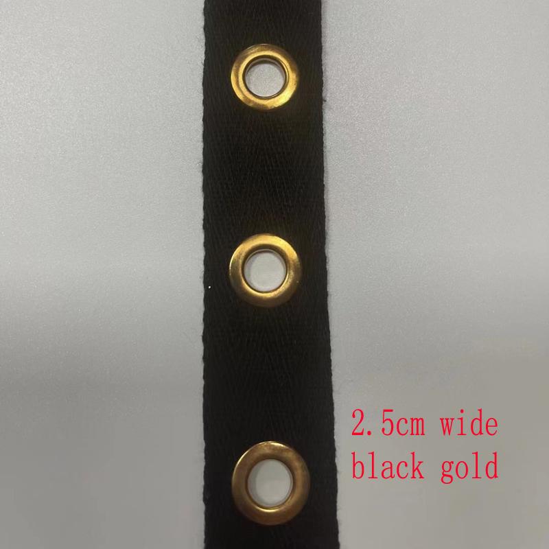4 Meter/Los 2cm/2,5cm breit Baumwollgurtband mit perforiertem Ring flacher Baumwollgürtel Spitze Kleidungsriemen Zubehör dekoratives Gurtband