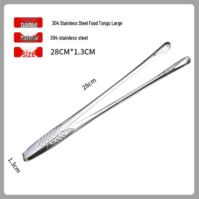

Korean BBQ 304 Stainless Steel Tongs: Ideal for Steak, Spicy Hot Pot, Bread, and Barbecue