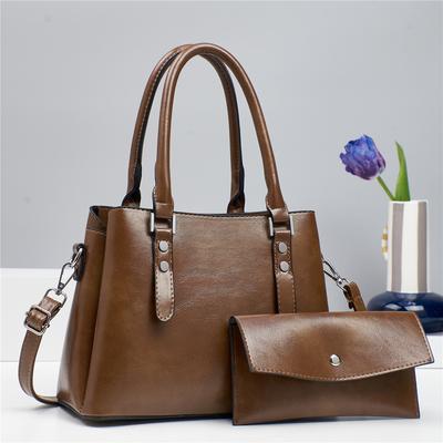 Mother and Child Handbag Fashion Temperament Women's Bag Large Capacity Messenger Shoulder Bag Solid Color Texture Women's Bag