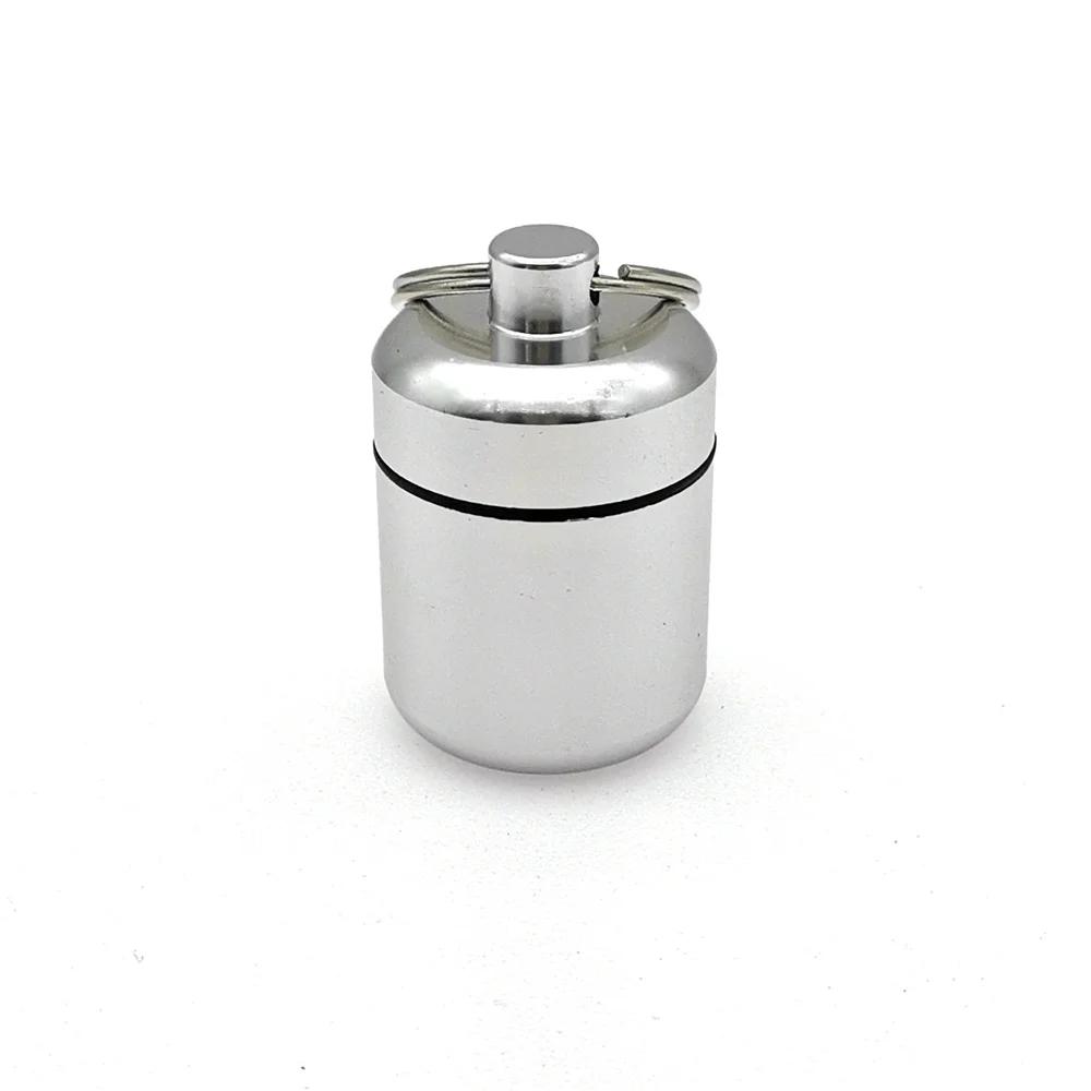 Aluminum Alloy Pill Keychain Holder Small Pill Box Pill Case Waterproof Pill Organizer Stonego Portable Pill Holder Keychain
