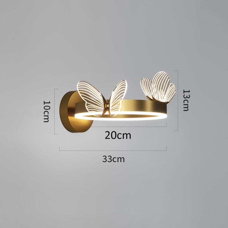 Nordic Butterfly LED Wall Lamp Indoor Lighting For Home Living Room Decoration Bedside Lamps Bed Night Light New Year Christmas