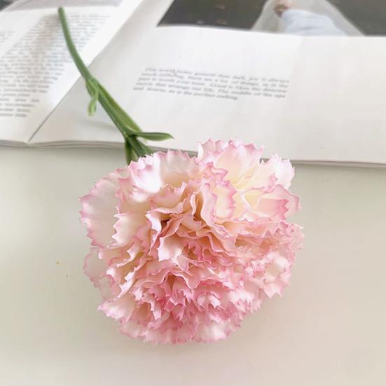 Künstliche Nelkenblume 29 cm Fake Seiden-Nelkenblume mit Einzelstiel für Hochzeit Brautstrauß Jubiläum Geburtstag Haus Esstisch Dekoration