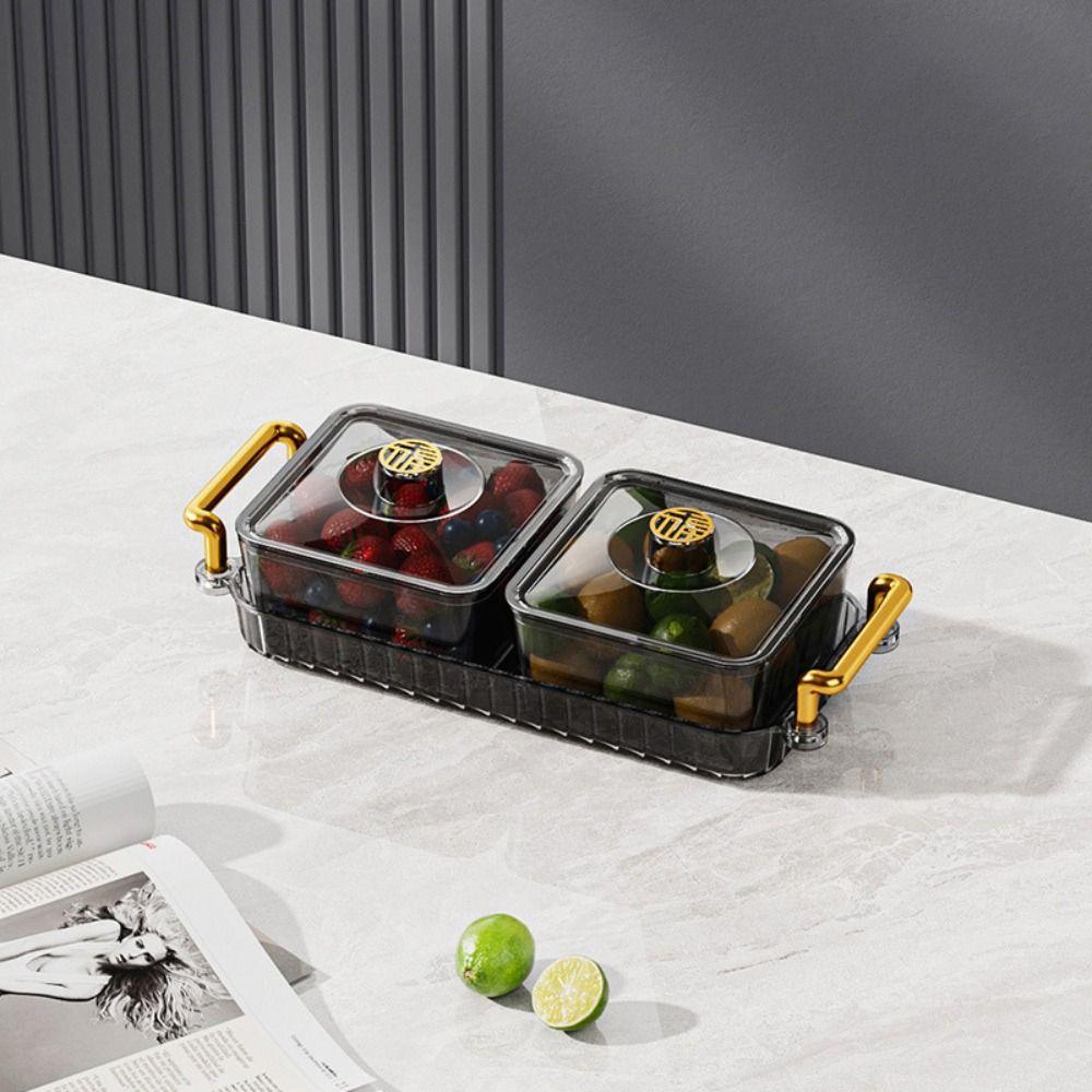Durchscheinende Dessert-Servierplatte Wasserdichte Obstaufbewahrungsschale Trockenfrüchteplatte Schlafzimmer