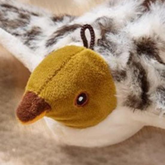 Chirping Bird Cat Toy Rechargeable Plush Bird Flapping Wings Interactive Electric Flying Bird Toy for Cats Chasing Natural Hunting Instinct