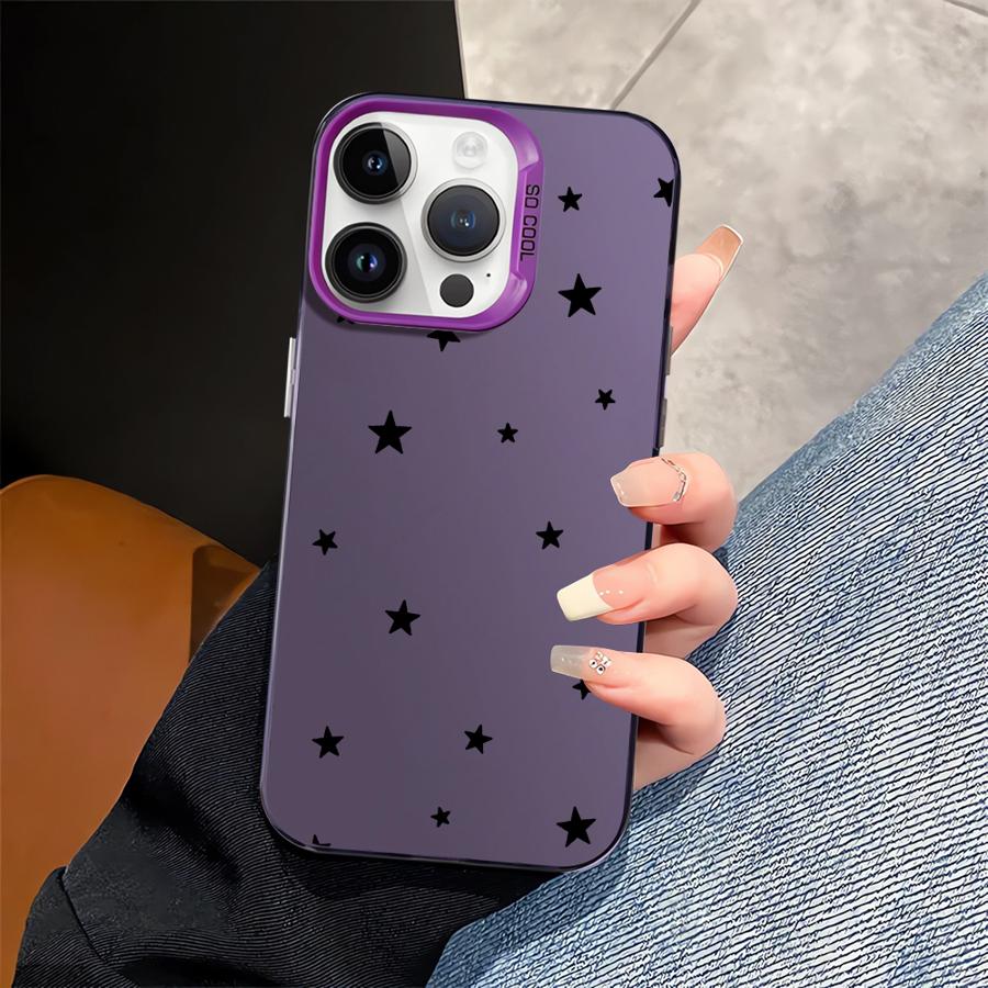 Phone Cover Case for iPhone 17 Pro Max 14 Plus 11 13 Air 12 Pro 16 15 Cute Simple Stars