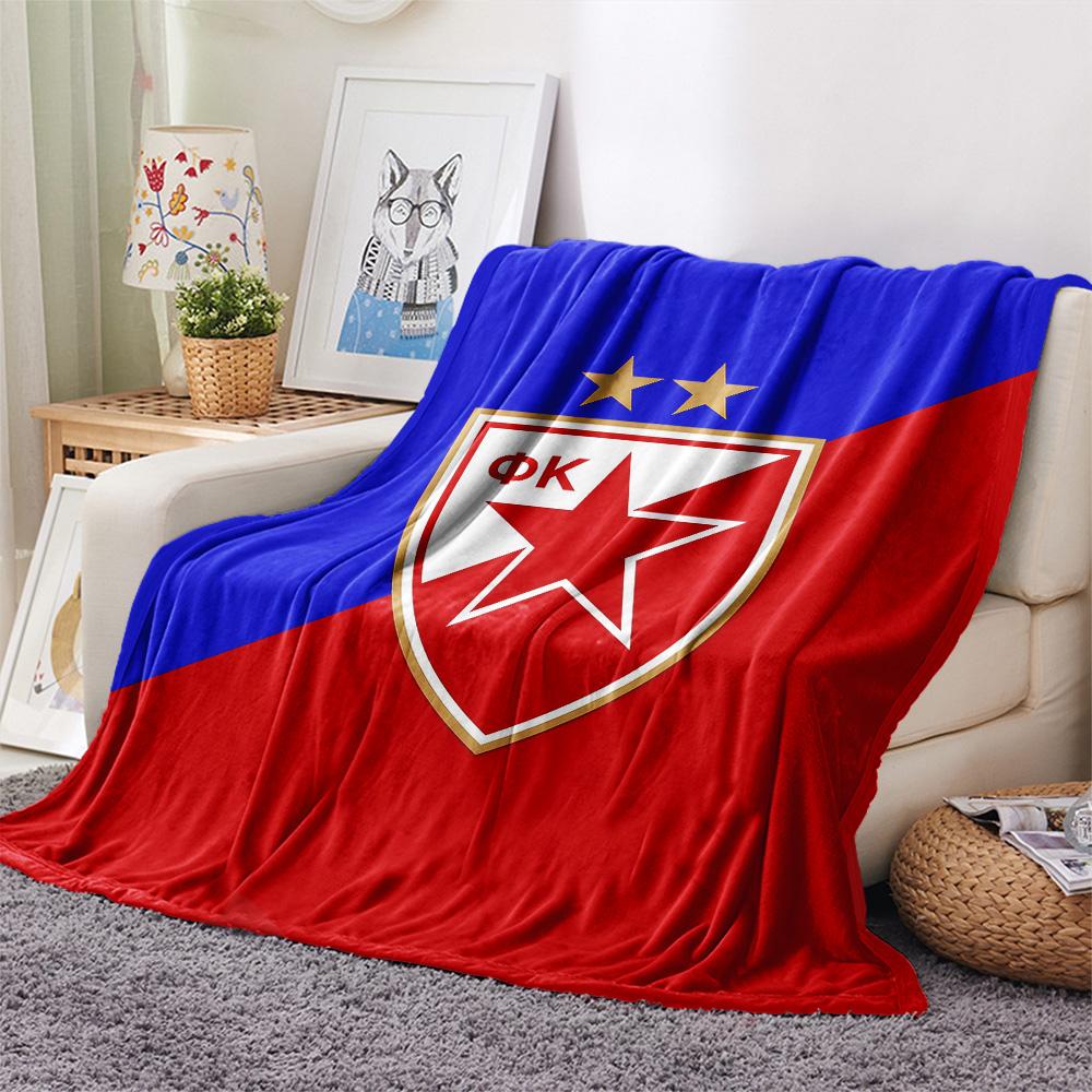 Crvena zvezda2 Flannel Blanket, High quality Comfortable for All Seasons, Home Decor, Warmth and Comfort