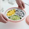 Household Portable Cute 304 Stainless Steel Children's Dinner Plate Grid Student Baby Tableware Rice Bowl Fast Food Plates
