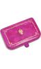 Business Card Holder Made In Italy Florence Card Case Genuine Leather Calf Leather Stamped with 22K Gold [Peroni] (Peony Purple)
