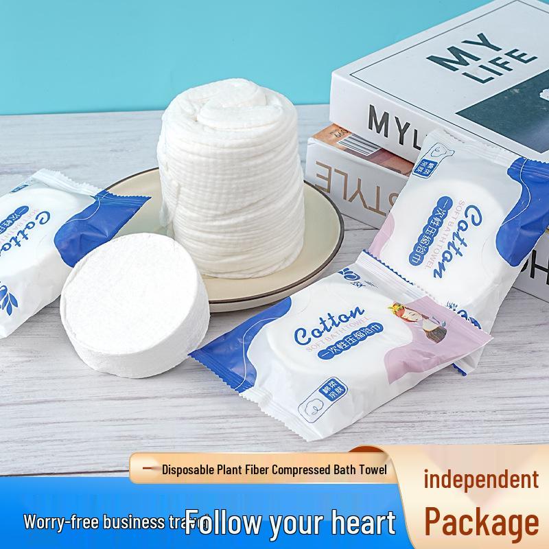 Ultra-Thick, Lint-Free Disposable Compressed Bath Towel - Extra Large and Absorbent for Travel