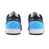 Jordan Air Jordan 1 Slip Resistant Abrasion Resistant Low Top Skateboard Shoes Unisex White Blue Black 553558-132(Team963-SBOX)