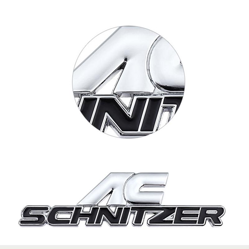 1Pcs 3D Metal AC SCHNITZER Emblem Badge Car Sticker Accessories For BMW X5 X1 E46 E90 E60 F10 F30 E39 E36 F20 E87 E92 F31 E30 ud2