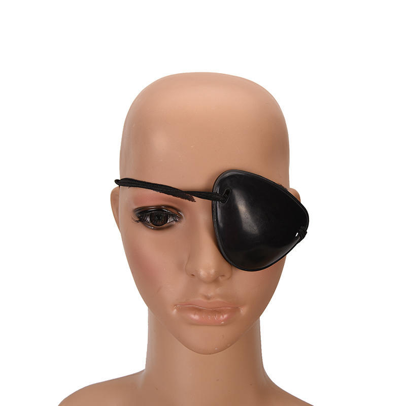 1X Pirate Skull Crossbone Concave Eye Patch Foam Groove Eyeshades For Lazy Eye