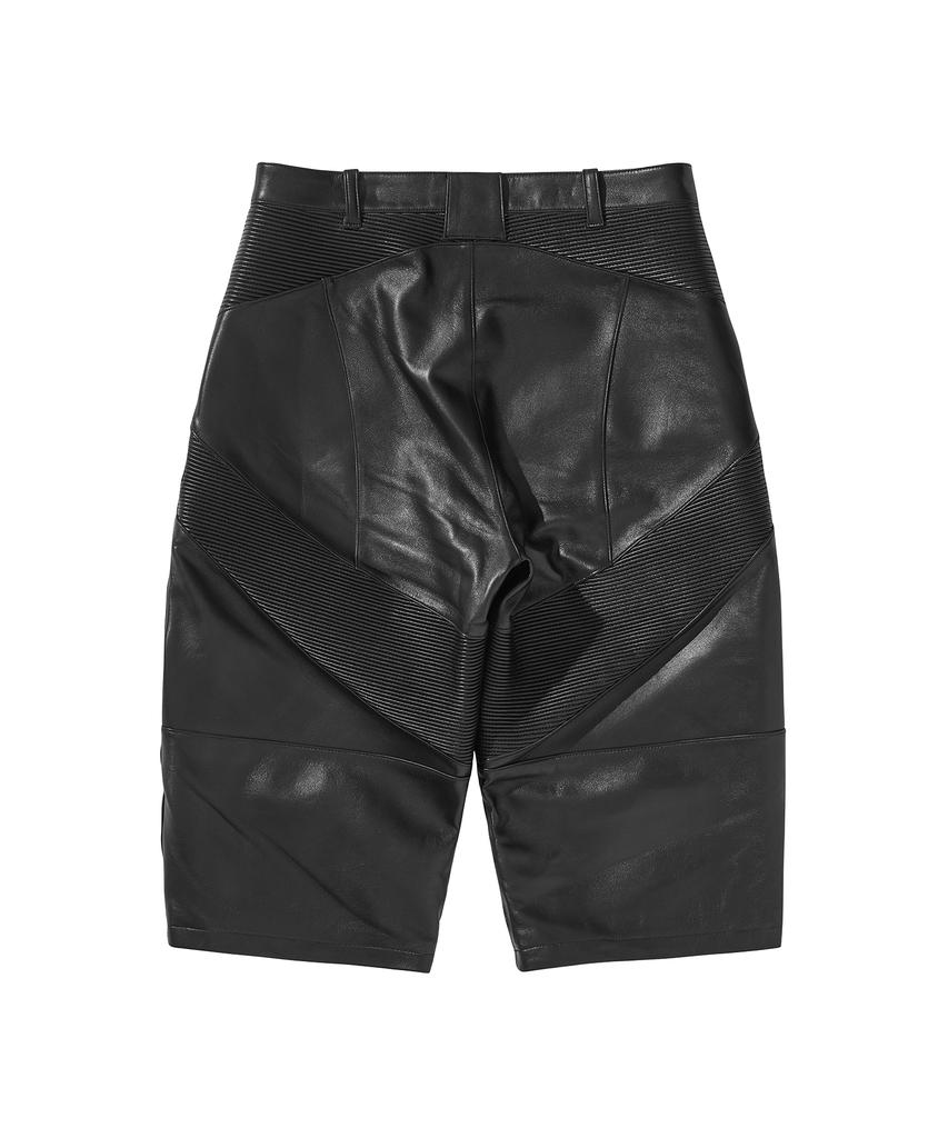 LIBERE Leather Biker Half Pants / Black