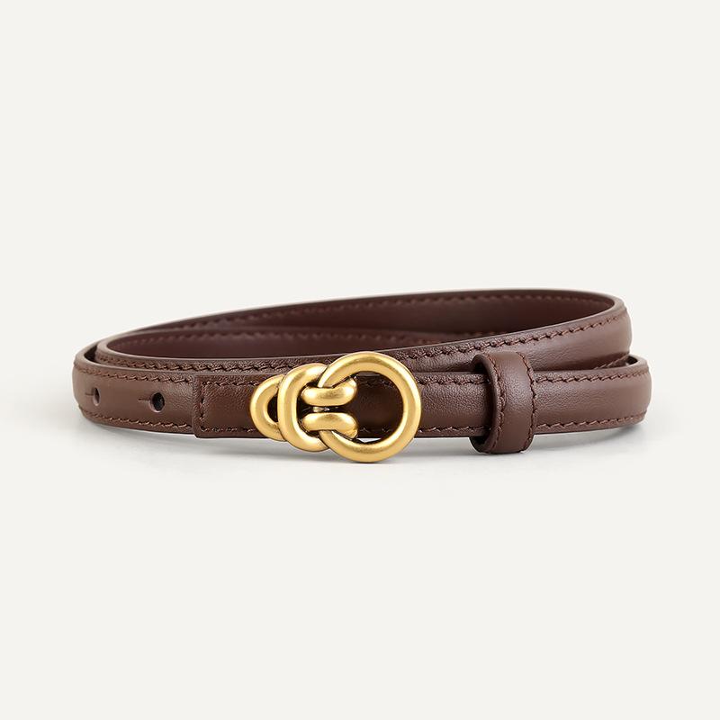Women S Vintage Genuine Leather Belt Pin Buckle For Jeans