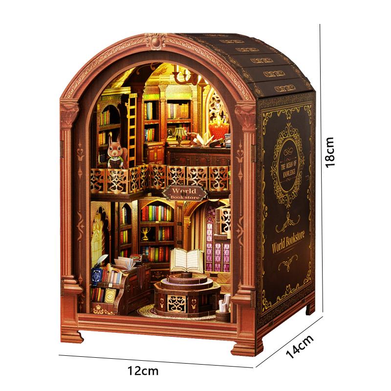 Wooden Miniatures Figurines Dollhouse 3D Puzzle Doll House Kit Assembly Model Building Room With Furniture For Christmas Gifts