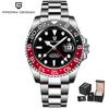 PAGANI DESIGN 40MM Luxury Men GMT Automatic Machinery Watch Ceramic Bezel Jubilee Strap Sapphire Waterproof Watches for men