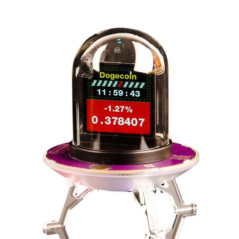 

Creative Weather Bitcoin Stock Exchange Rate Clock Multifunction Desk Clock UFO Mars Lander Shape WiFi Clock