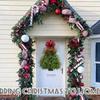 40cm Christmas tree door ornaments Christmas Wreath Door Hanging Decoration for Wall Front Door Window