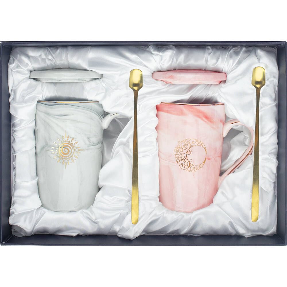 

Stylish pair mug perfect for or as a housewarming gift for a Perfect for or Respect for the Aged Includes lids for insulated mugs and set, weddings,