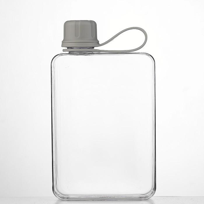Tritan Handheld Flat Style Water Bottle - Fresh, Stylish, Portable Student Cup for Fruit Tea