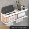 LIEI Wall-Mounted Tissue Holder with Phone Shelf