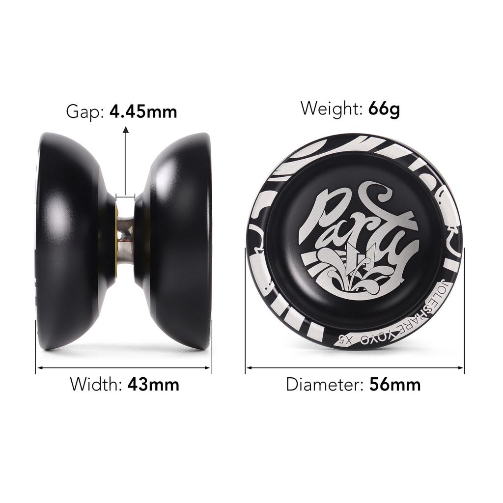 Professional Yoyoball Competitive Aluminum Yoyo Ball Yoyoball Gift with Strings and Glove