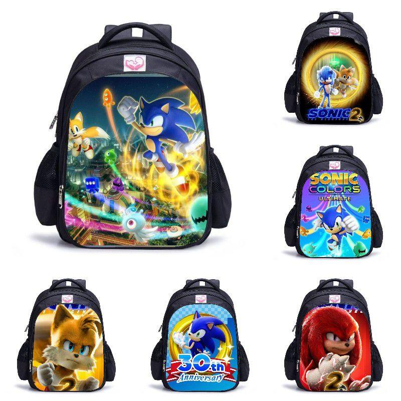 Sonic Waterproof Student Backpack With Large Capacity For Kids Outdoor Travel