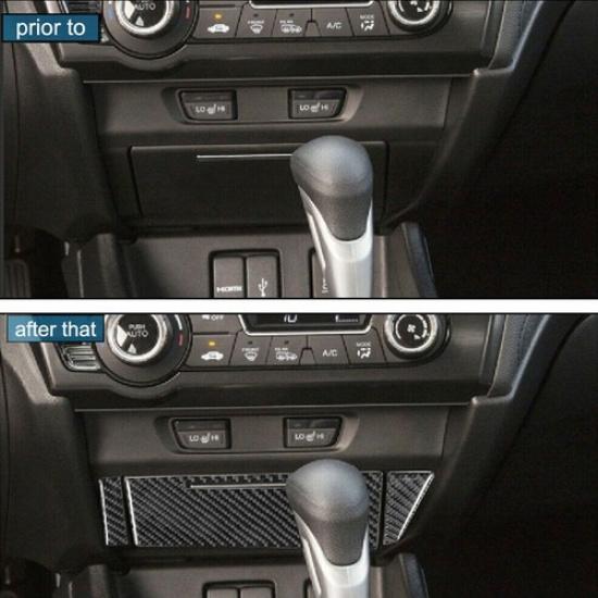 Carbon Fiber Storage Accent Panel Cover Trim For Honda Civic Coupe 2013-2015