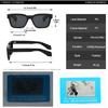 Fashion Women Sunglasses Square Rivets Retro Orange Black Shades UV400 Clear Lens Frame