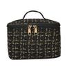 Korean Style Large Capacity Plaid Makeup Bag - Portable Handheld Toiletry Storage for Travel
