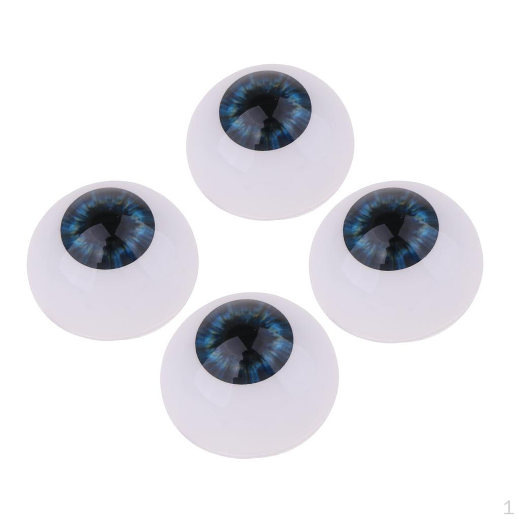 20mm Acrylic Eyes Half Round Eyeballs For Reborn Dark Blue