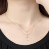 [Bijou Holic] 92.5 Silver Gold-Plated Star Moon Layered Necklace