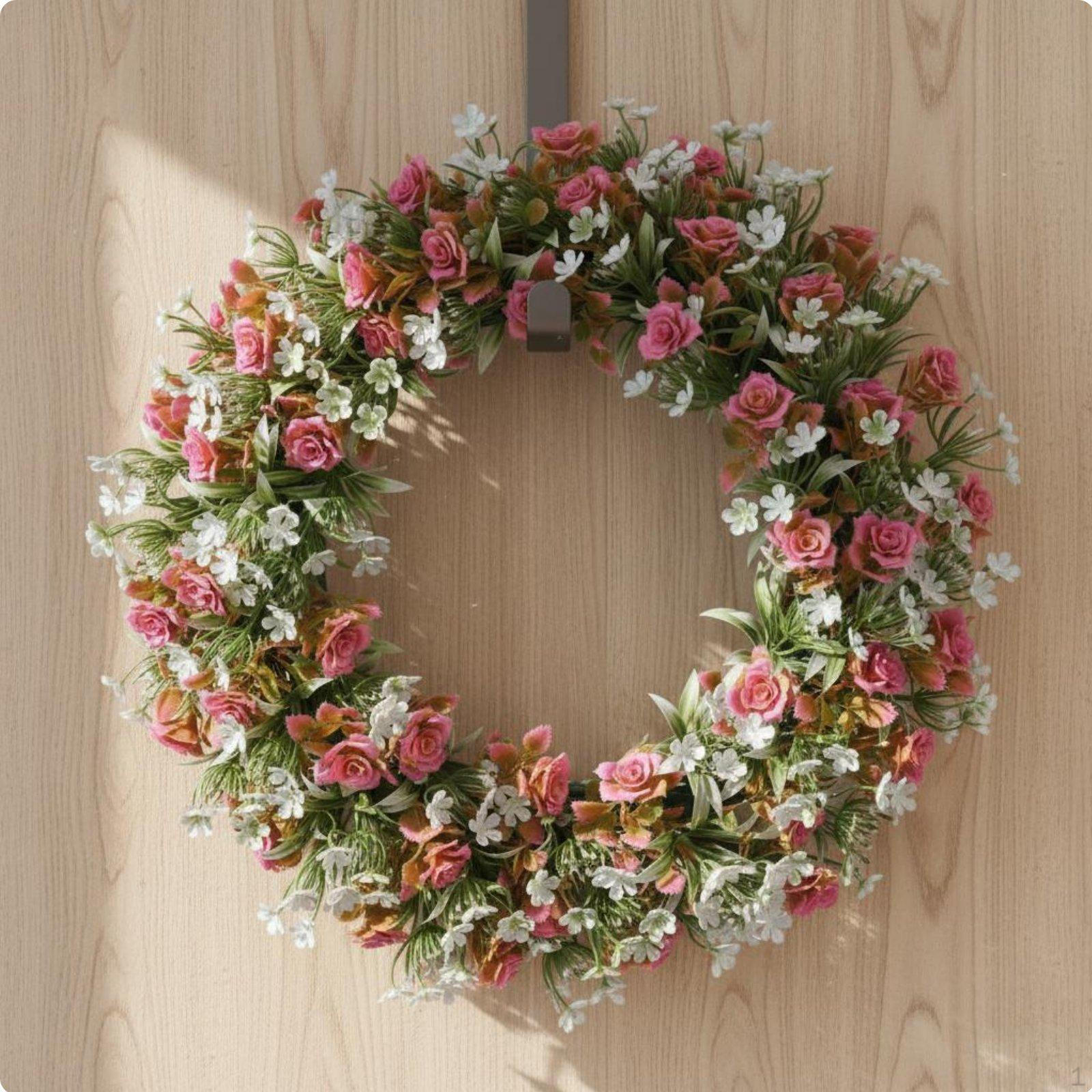 Cherry Blossom Wreath Realistic Look Artificial Flower Versatile Decor House Decoration for