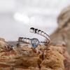 Earrings S925 Sterling Silver Plated 18K Gold Snake Colored Treasure Ring, Premium Non-Fading Wind Niche Index Finger Ring