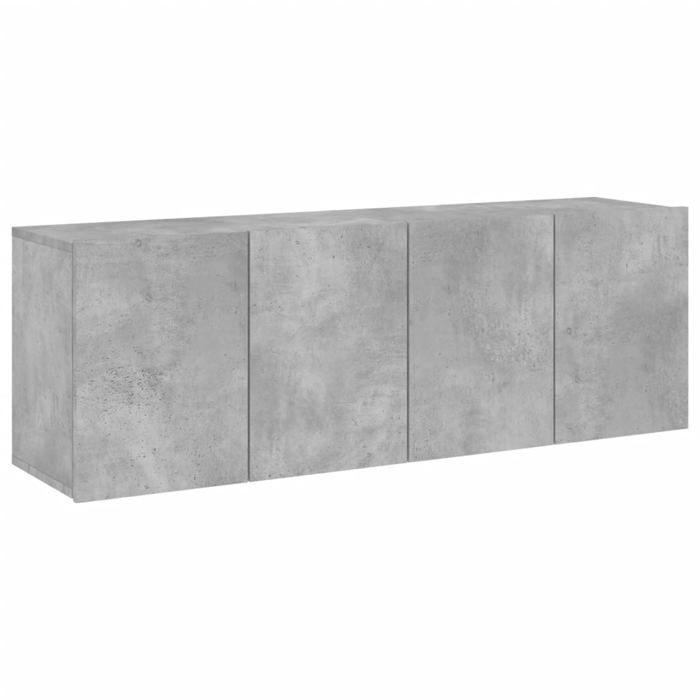 VidaXL Meubles TV muraux 2 pcs gris béton 60x30x41 cm 836945